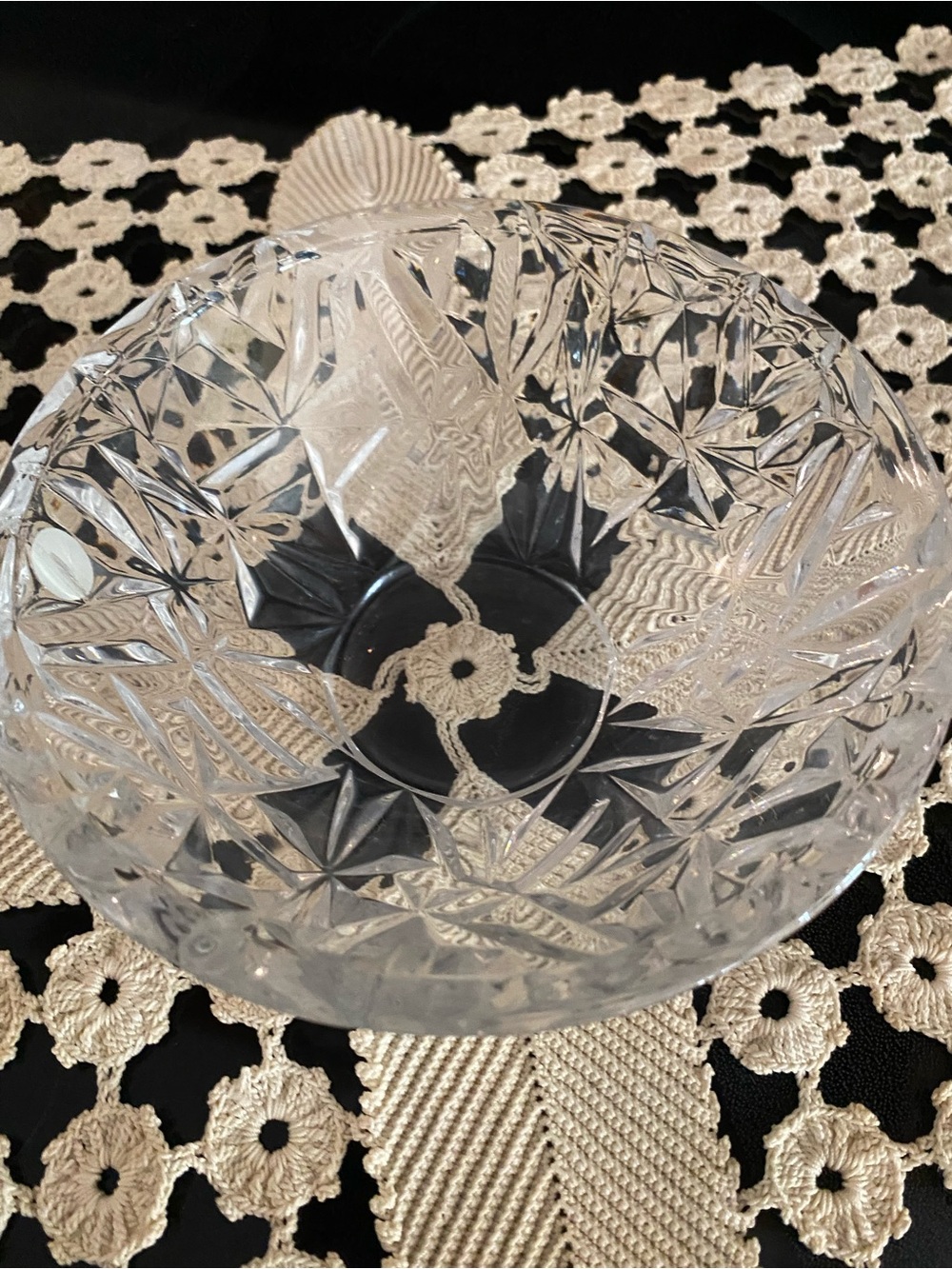 Vintage Tiffany & Co 6” Cut Glass Decorative Bowl - Clear Crystal Look